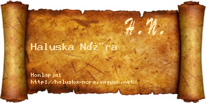 Haluska Nóra névjegykártya